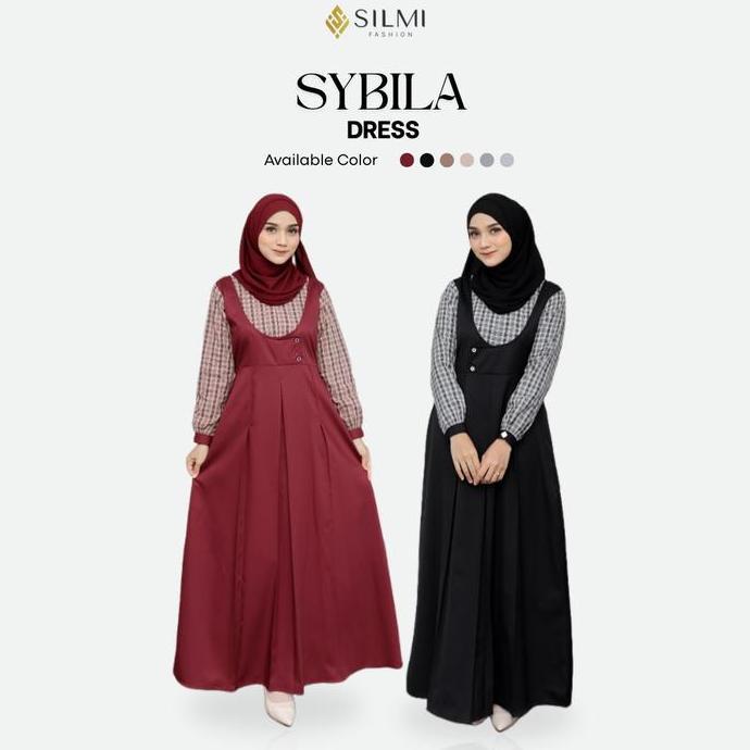 Silmi | Sybila - Gamis Remaja Ootd Korean Style - Gamis Daily Basic Simple Elegant