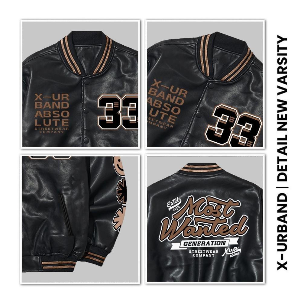 new x urband absolute jaket varsity leather sintetis a505