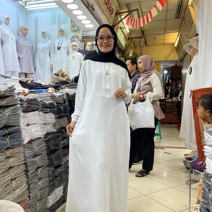 GAMIS POLOS RAYON/GAMIS PUTIH IBU