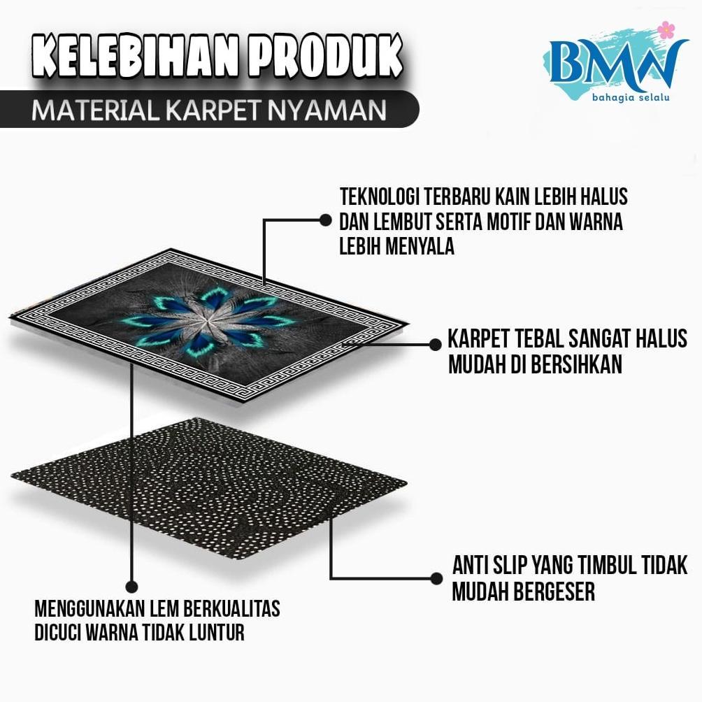 Karpet berukuran besar 200300cm, karpet bergaya Muslimah untuk ruang tamu dan ruang doa multifungsi