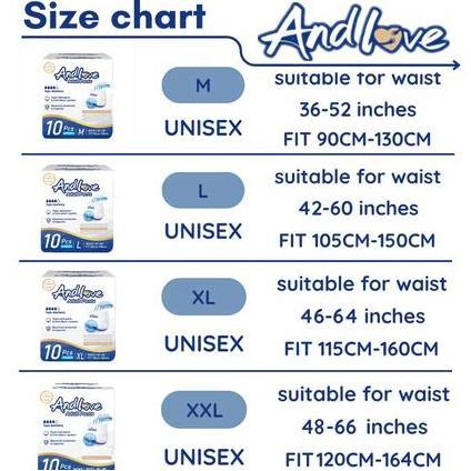 Medclean- ANDLOVE popok Dewasa Type Perekat Adult diapers PANTS Celana Size M/L/XL/XXL10pcs Kualitas