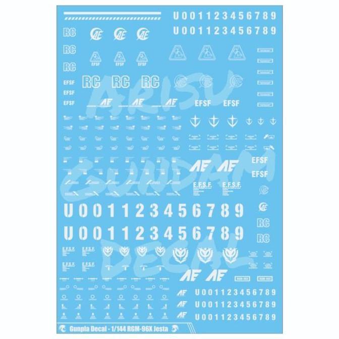 (Allthebest) Water Slide Decal Gundam Jesta HG HGUC 1/144 Jesta Cannon