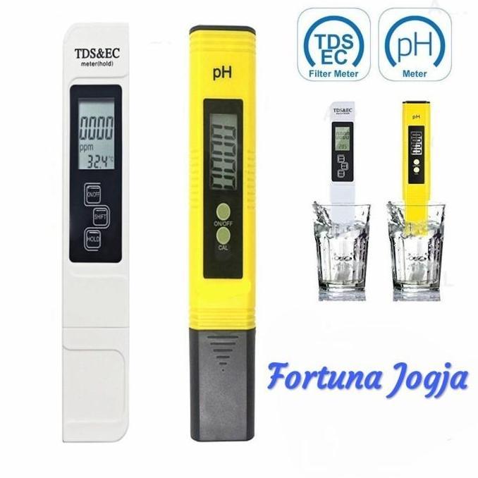 Paket Alat Ukur Ph Meter & Tds Tester Digital Hidroponik Akuarium Alat Cek Air Dan Mineral Kualitas 