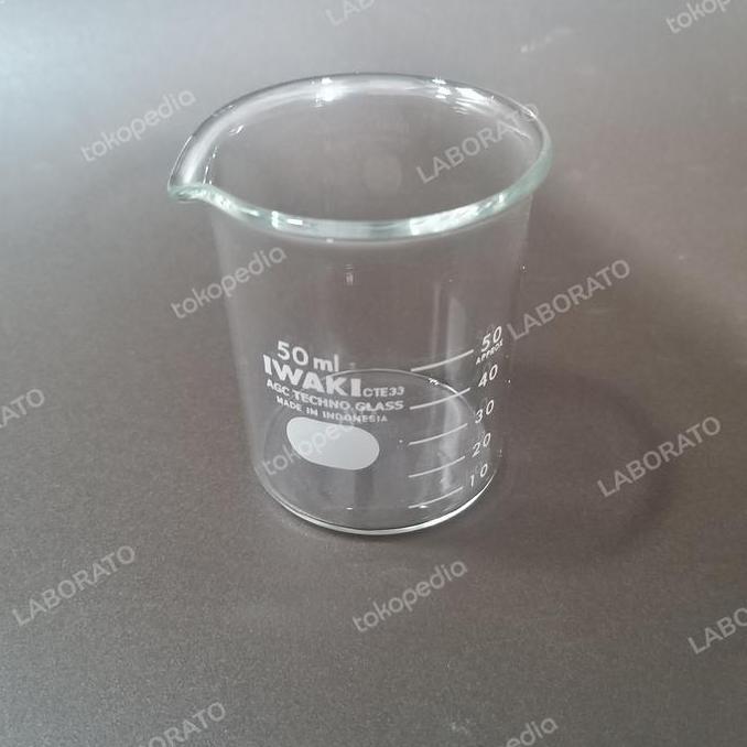 Medclean- Beaker Glass 50Ml Iwaki Gelas Kimia 50 Ml
