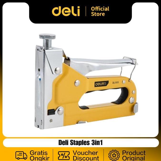 samok275 - Deli Staple Gun/ Staples Tembak Plastik Stationery