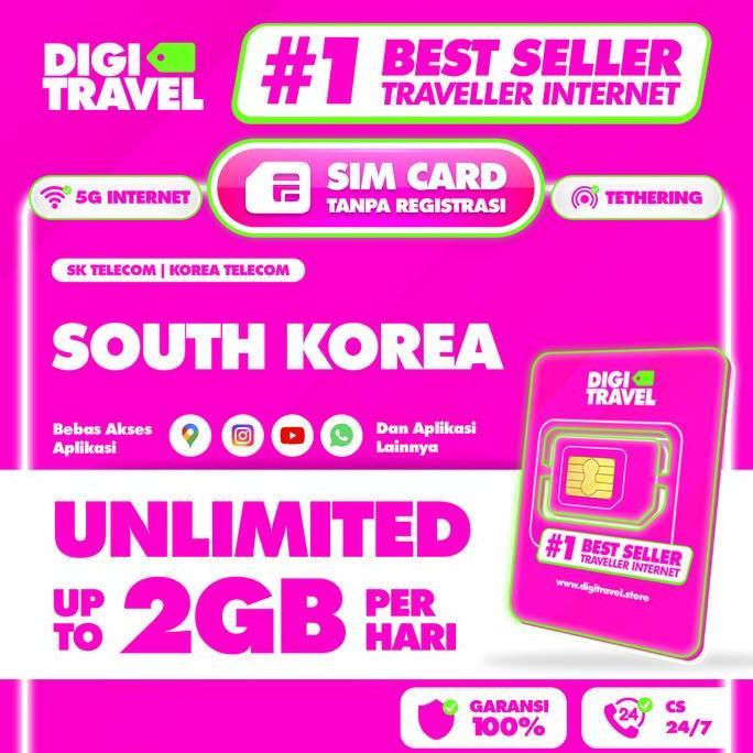 Nickboy- Sim Card Korea Selatan Unlimited | Simcard Korea Selatan Unlimited 4G 5G | Sim Card South K