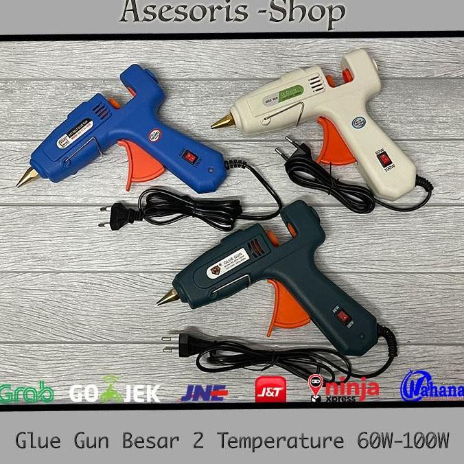 Backwill- Glue Gun / Lem Tembak 2 Temperature 60W & 100W Besar | Glue Gun 60 Watt | Glue Gun 100 Wat