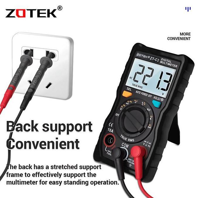 Foxc- Zotek Zt-C2 Avometer Digital Multitester Digital Original Ac/Dc