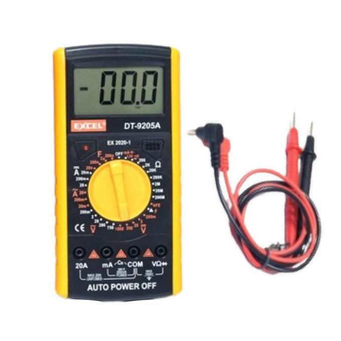 Foxc- Multimeter Excel Dt9205A Multitester Digital Dt 9205A Tester Besar Dt-9205A Avometer