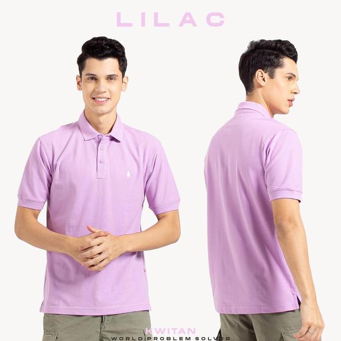 Kaos Kerah Katun Pique Polo Shirt LILAC COLOUR