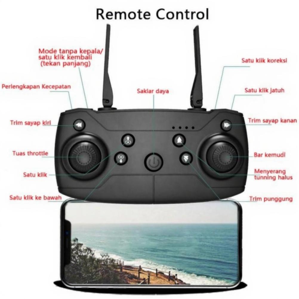 Smart Drone E99 Pro 4K  Dual Kamera Hd Drone Mini Wifi Fpv Kamera Drone Outdoor Indoor Posisi Visual