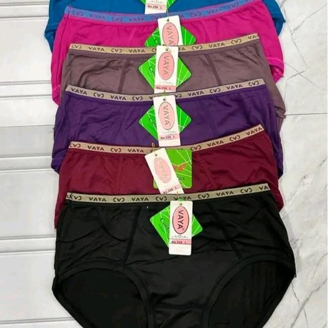 Nixwhat- Promo 3 Pcs - 6 Pcs & 12 Pcs Cd Wanita  Bahan Katun Merk Vaya 358 / Nyaman  Lembut Elastis 