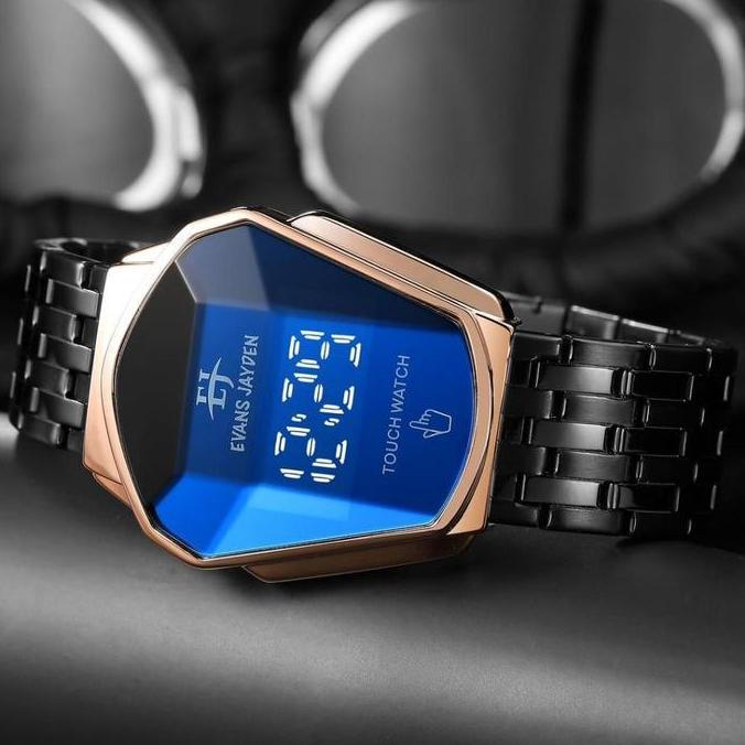 Evans Jayden Jam Tangan Pria 9953 Rantai Stainless Steel Digital Touch Screen Sapphire Glass Water R