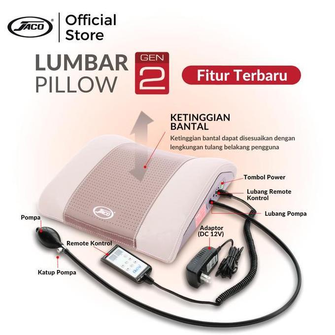 Medkit- Terapi Nyeri Pinggang Saraf Kejepit Jaco Lumbar Pillow 100% Original