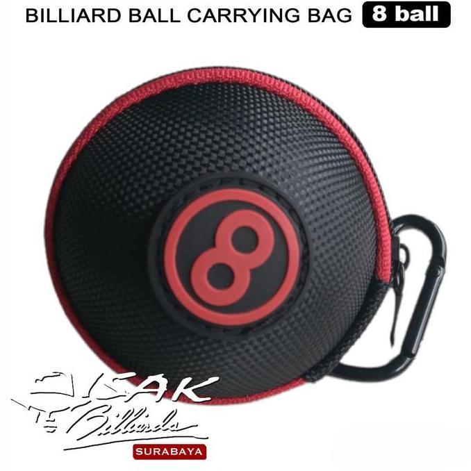 WAMISKUNI - BILLIARD BALL BAG - 8-BALL TAS BOLA BILIAR CARABINER STORAGE POOL CUE