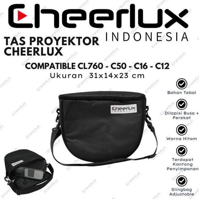 BEBAS ONGKIR - Tas Proyektor Cheerlux CL760 Slingbag 23 x 31 x 14cm | Projector Bag Cheerlux CL760 W