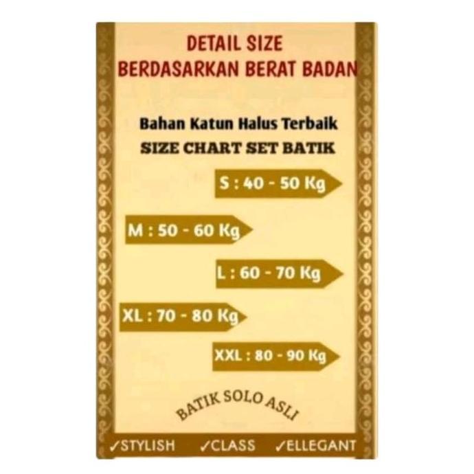 Termurah / Hot Sale Setelan Kemeja Batik Pria Batik Solo Motif Ahwan Hitam Katun#Arkansa#Prabuseno#H