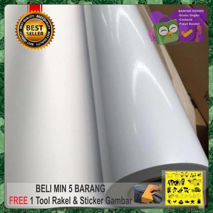 Wfhgx- Stiker Putih Glossy/Metalic / Skotlet Putih Glossy/Metalik