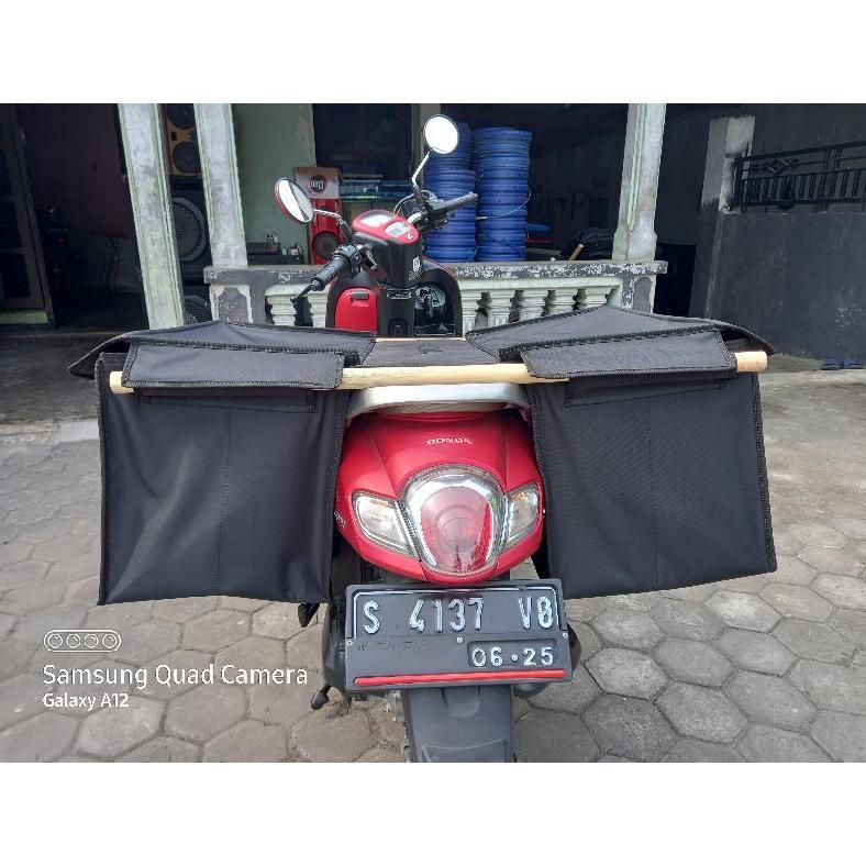 KUALITAS SUPER TOPS Tas Motor Anti Air Tebal Kuat Tas Obrok Pos Keranjang Motor Jumbo