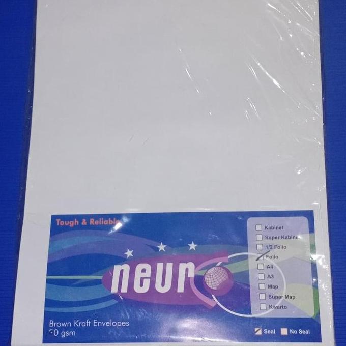 Amplop putih folio seal 100 gram merek neuro