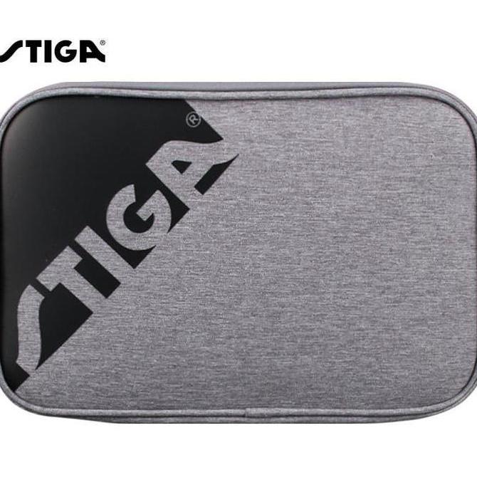 STIGA Tas Bet Pingpong Batwallet Rival Biru Silver Original Logo STIGA Sports 30x20x7 cm Tahan Lama 