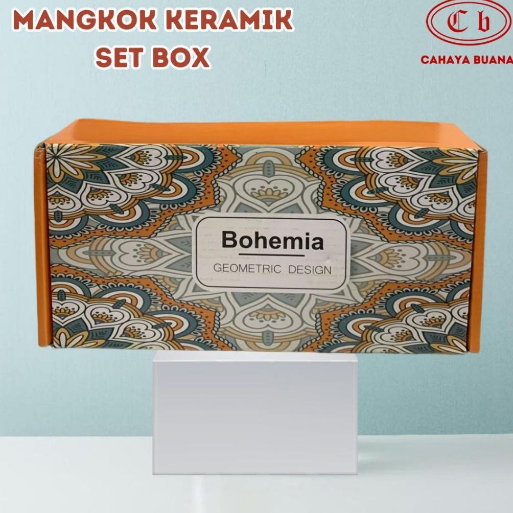 FREE ONGKIR HAMPERS MANGKOK KERAMIK SET / 2 MANGKOK + 2 PASANG SUMPIT