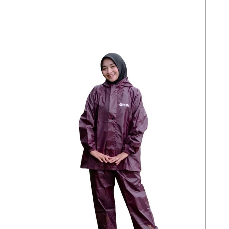 PREMIUM JAS HUJAN SETELAN BAJU CELANA RAINBOW TEBAL LENTUR ORI