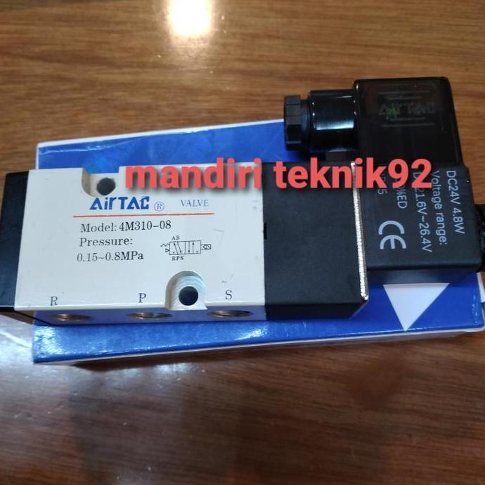 Solenoid Valve 4m310 08 / 4m310-08 Airtac 220v ac/ 24v dc