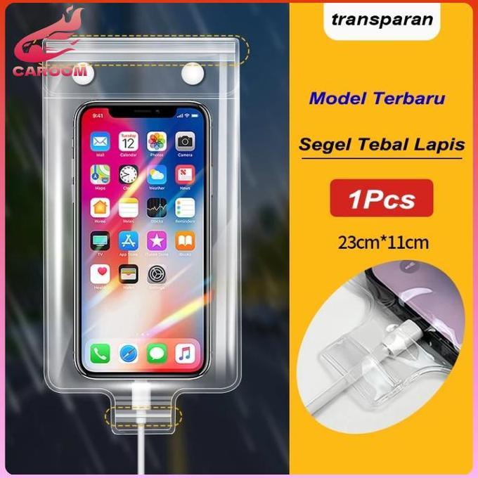 PILOPY CAROOM Cover HP Anti Air Gantung Holder Hp Motor Tas Waterproof Handphone Holder Tas Gantung 