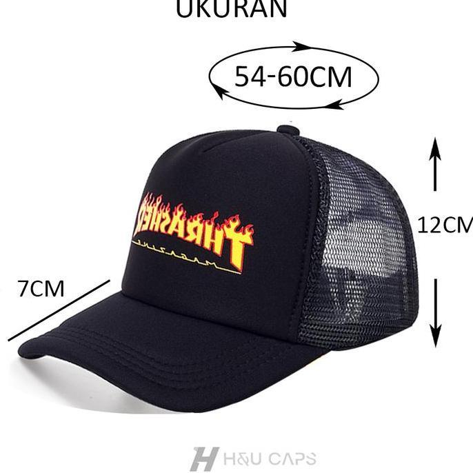 DV368 >> Topi baseball topi trucker pria original THRASHER topi Snapback musim panas sederhana yang 