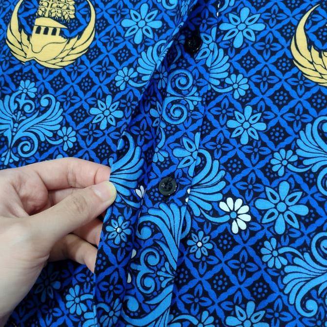 Kemeja seragam batik KORPRI pria terbaru bahan katun 40 S lapis furing M L XL XXL 3L 4L 5L 6L 7L  9L