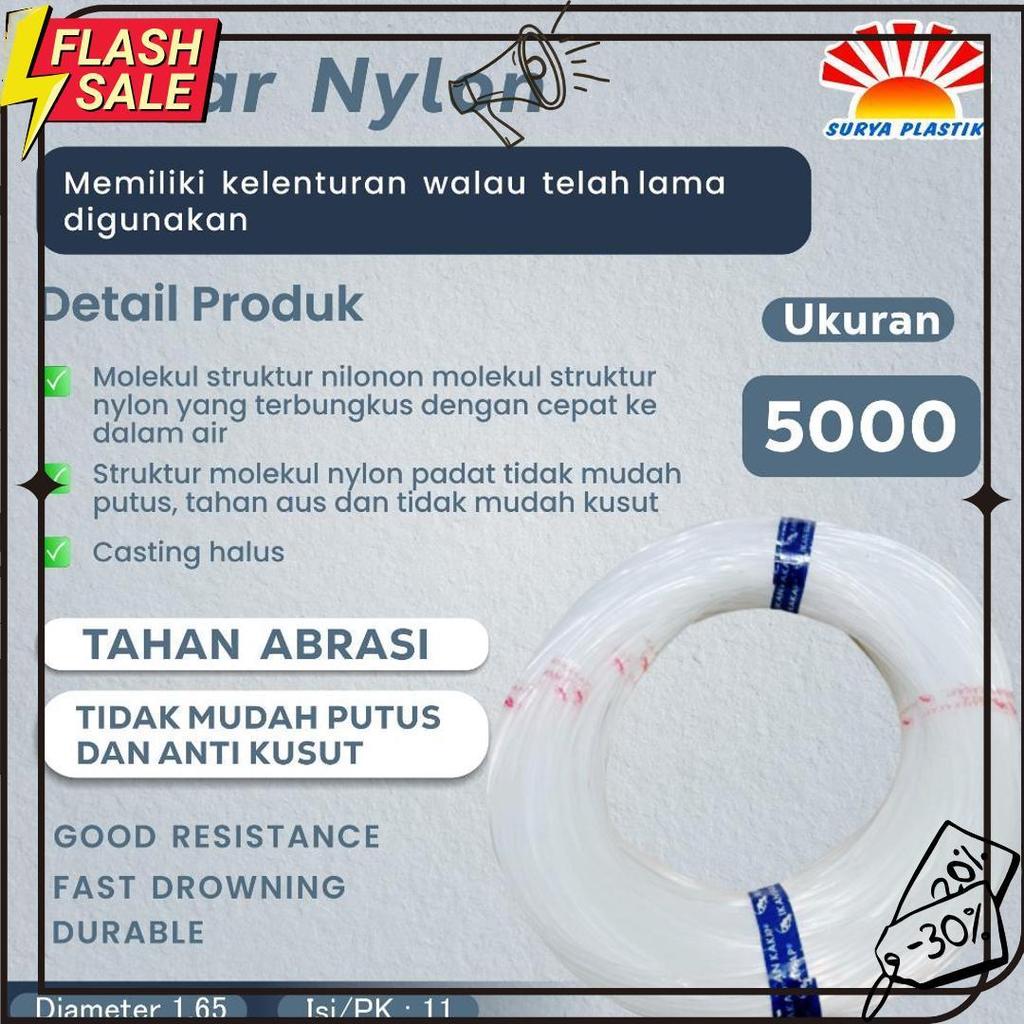 Senar Cap Ikan Kakap  Ukuran 5000 (140)  Per Roll /Tali Senar Pancing / Senar Layangan Meledak