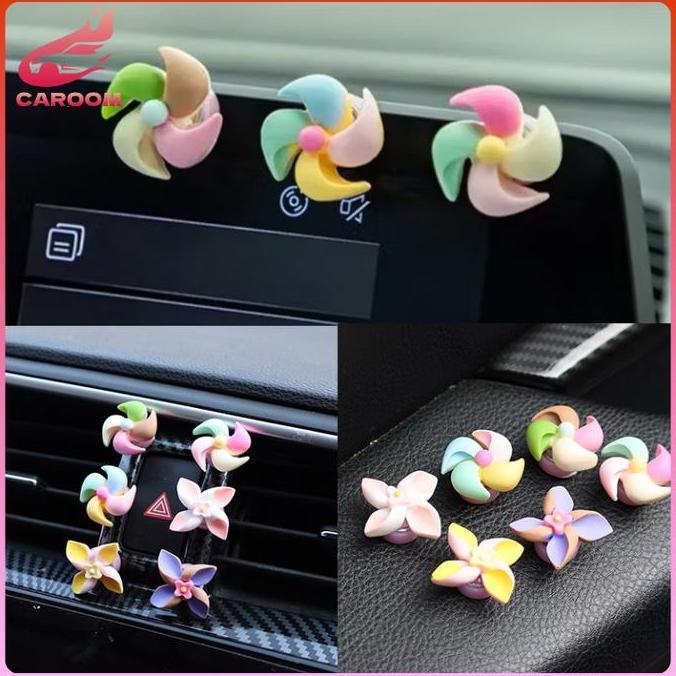 ZAWARY CAROOM 6PCS Kincir Angin Mobil Listrik/Kincir Angin Sepeda Motor/Kincir Angin Baru/Kincir Ang