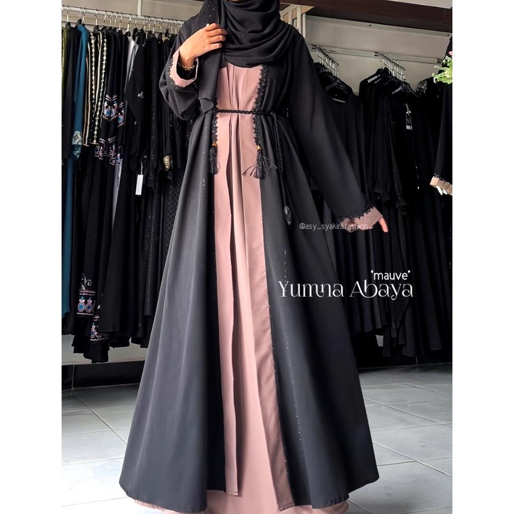 Sale Yumna Abaya - Abaya Outer Hitam By Asy Syakira Fashion