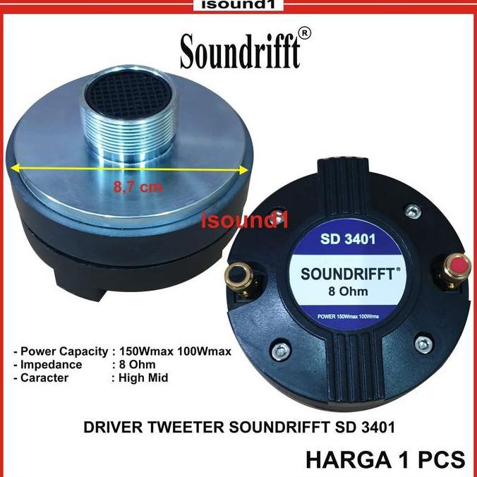 Tweeter Tweter Twiter Driver Speaker Dome 4 Inch Soundrifft Sd3401 Termurah