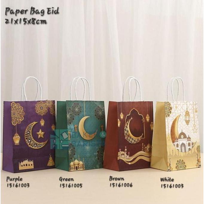 $$$$] Paper Bag Eid Mubarak / Paper bag Hamper kue kering Lebaran Idul Fitri