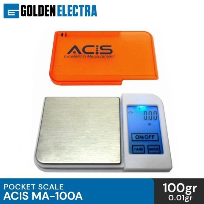 mamisandika - timbangan digital mini emas batu akik, acis / ma-100a pocket scale