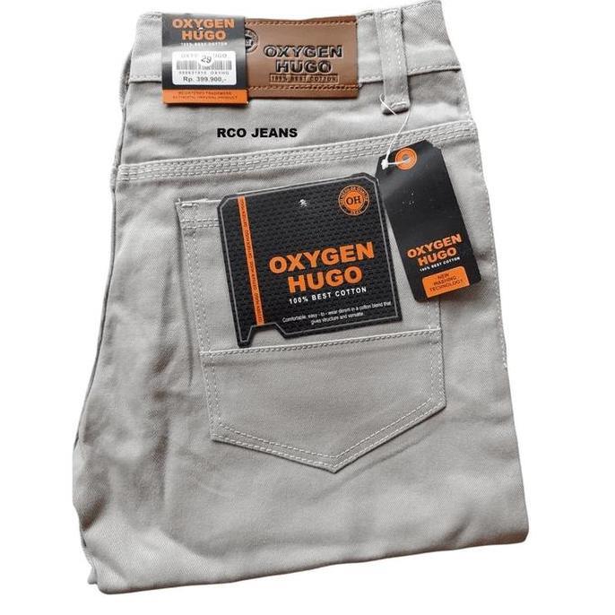 Oxygen HUGO celana jeans pria/celana panjang pria