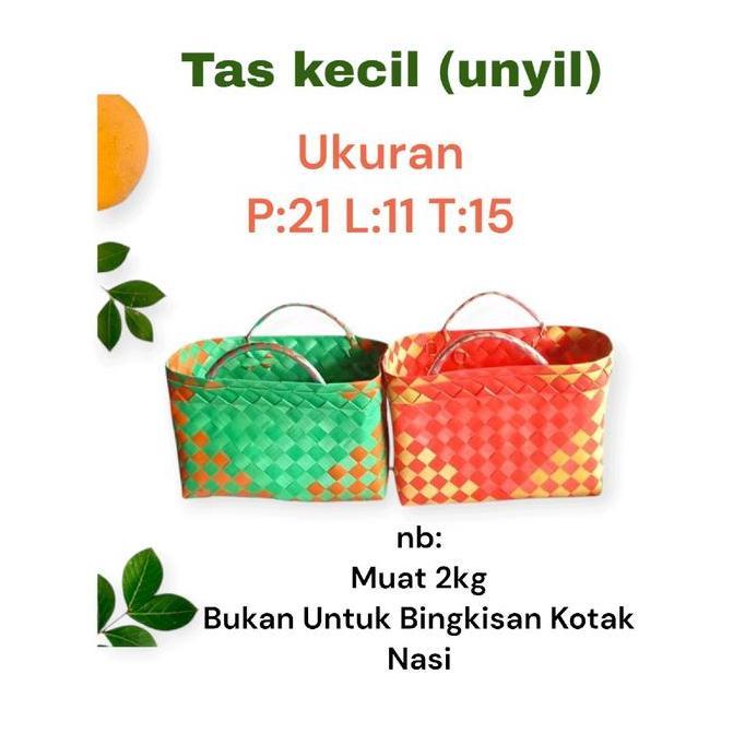 12pcs unyil kecil muat 2 kg sembako untuk bingkisan  sovenir Ulang tahun Pernikahan tas anyam plasti