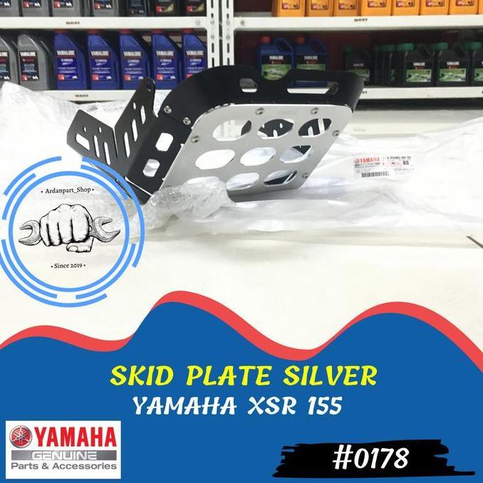 AKSESORIS XSR155 SKID PLATE SILVER ORIGINAL YAMAHA (PELINDUNG MESIN)