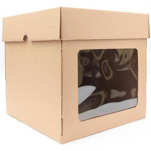 :::::::] Corrugated Box Mika Brown / Box Brown tinggi 25 cm / Box Kue tinggi