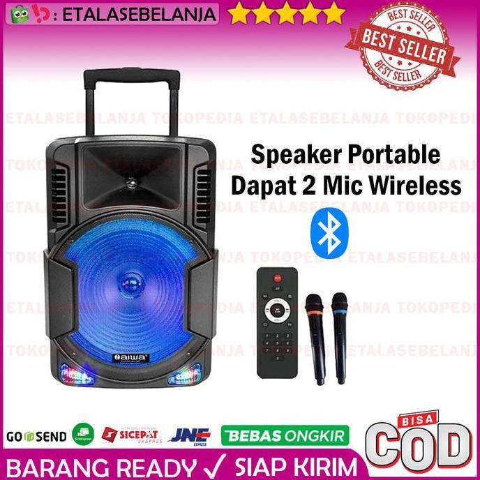 Portable Sound System Bluetooth 12 Inch - Aiwa Was-112Lvb New Model High Quality