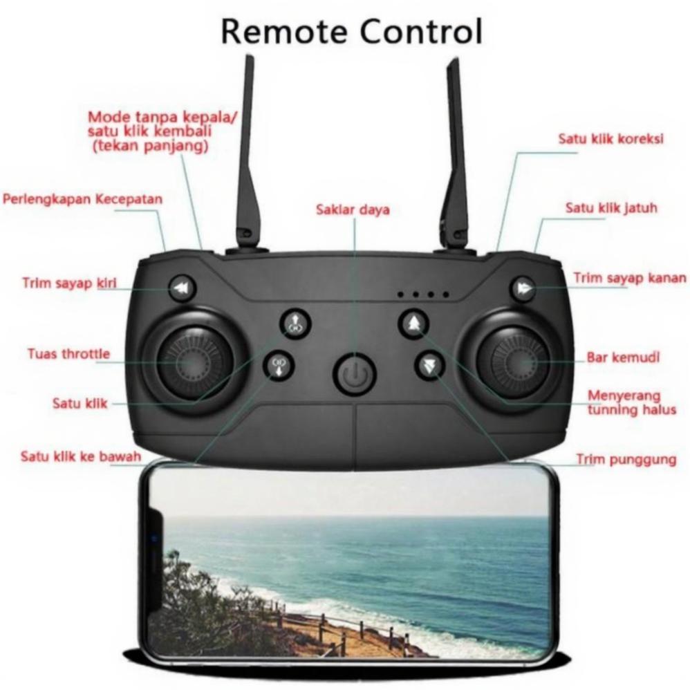 Smart Drone E99 Pro 4K  Dual Kamera Hd Drone Mini Wifi Fpv Kamera Drone Outdoor Indoor Posisi Visual