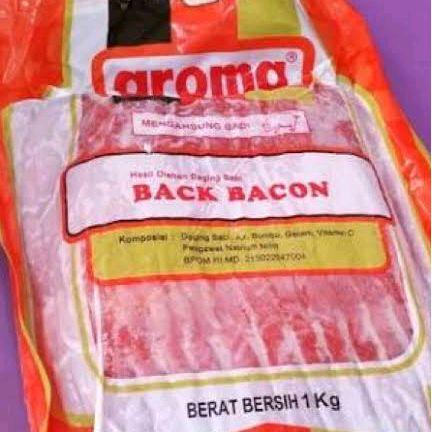Bacon Babi - Back Bacon (Pork Bacon Aroma/Daging Babi Asap)Frozen Food Pasti Diskon