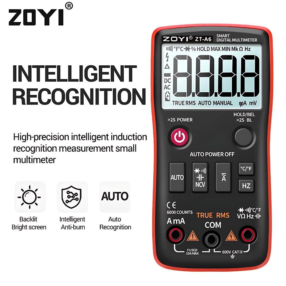Zoyi Zt A6 Pengukur Arus Listrik Digital Multitester Ac Dc 1Mf Ncv