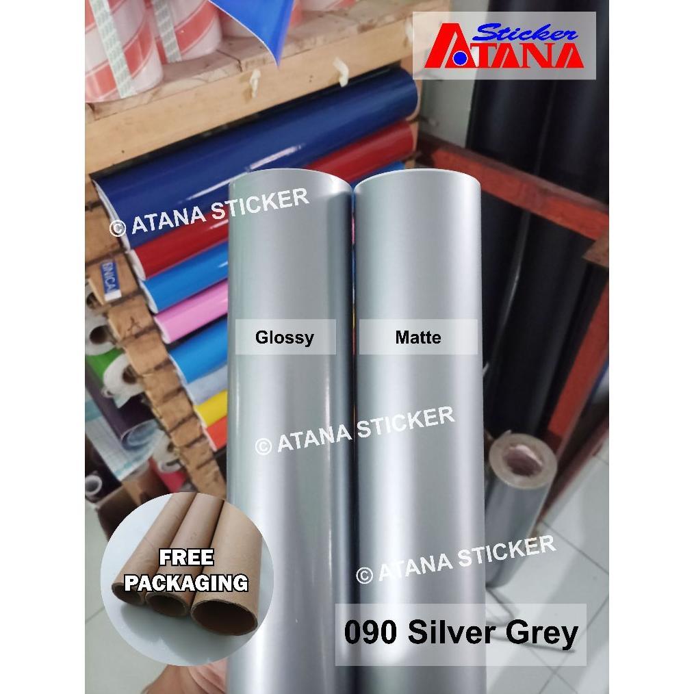 MURAH SKOTLET SILVER GLOSSY DOFF METALIK DOP ABU GREY 090 PERAK CANDY CUTTING STIKER ANTI GORES PAPA