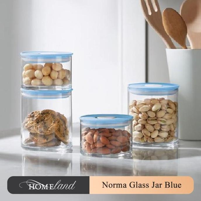 Grosir Ocean Norma Jar Blue / Toples Kaca Toples Bumbu