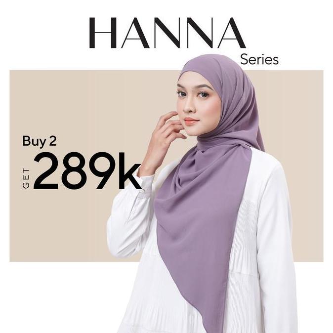 Nabillasyal | Hijab Segiempat Inner 2 in 1 | Hijab Semi-Instant | Ceruti | Hanna Series terlaris