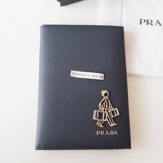 PASSPORT HOLDER PASSPOR COVER TEMPAT PASPOR KULIT ASLI PRADA