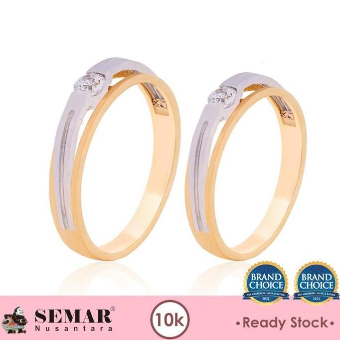 Cincin Emas Qiana Wedding Ring Gold Cincin Nikah 10K Semar Nusantara